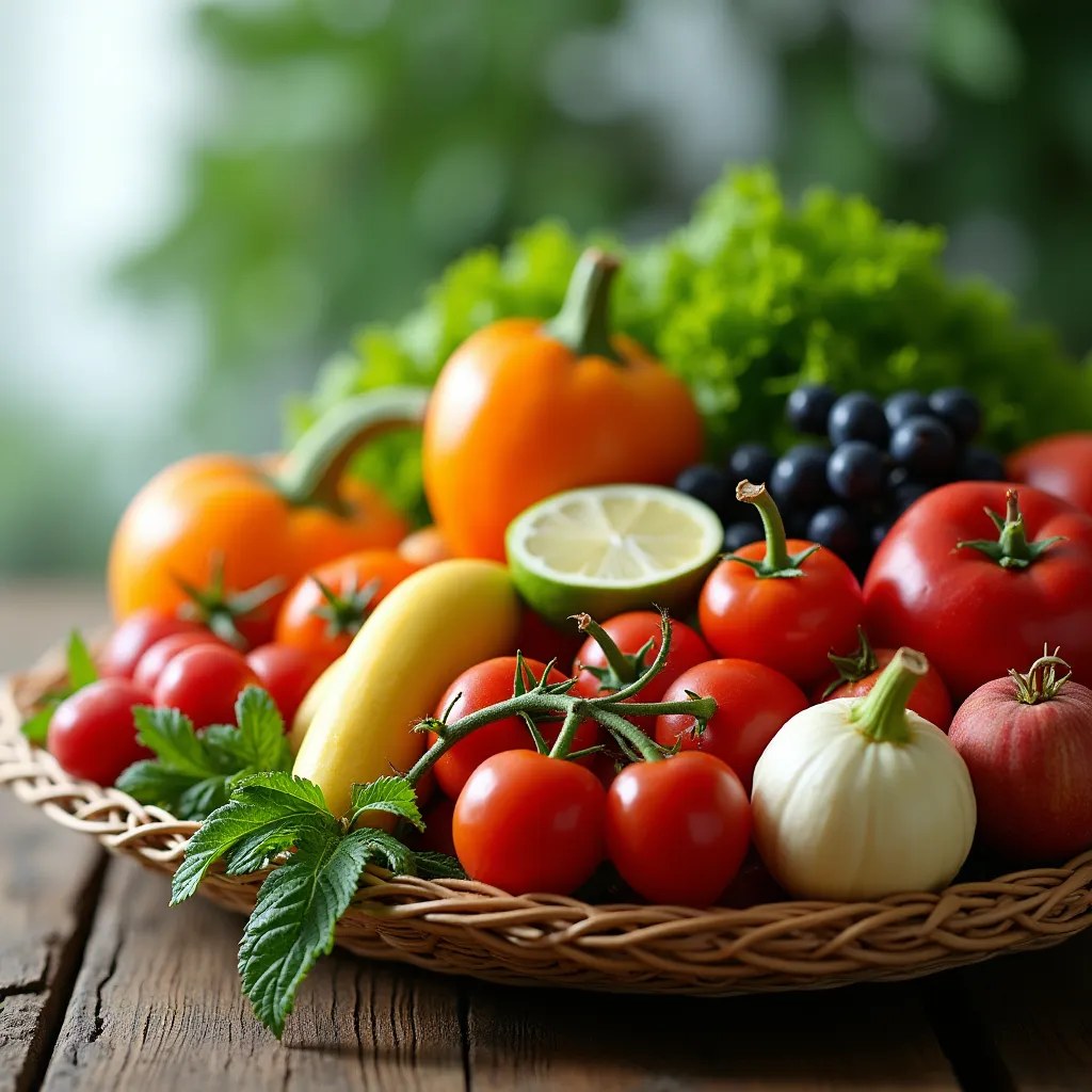 Assortiment de fruits et légumes frais